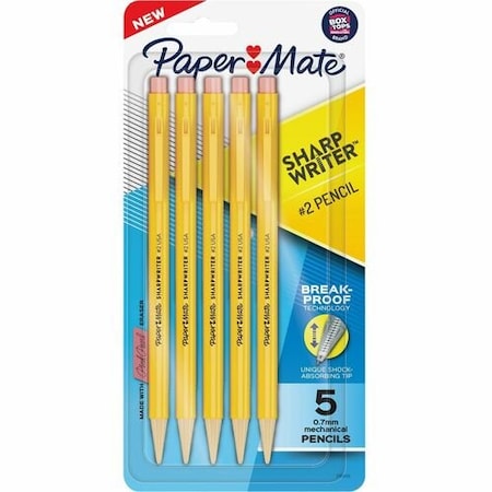 Paper Mate Mechanical Pencils, Twist Tip, Break-Resistant Lead, YW, 6PK PAP2200939
